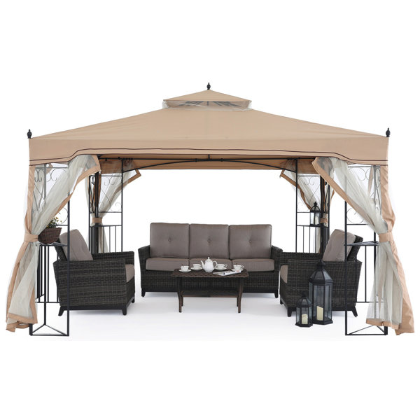 MasterCanopy 10 Ft. W x 10 Ft. D Steel Patio Gazebo Wayfair
